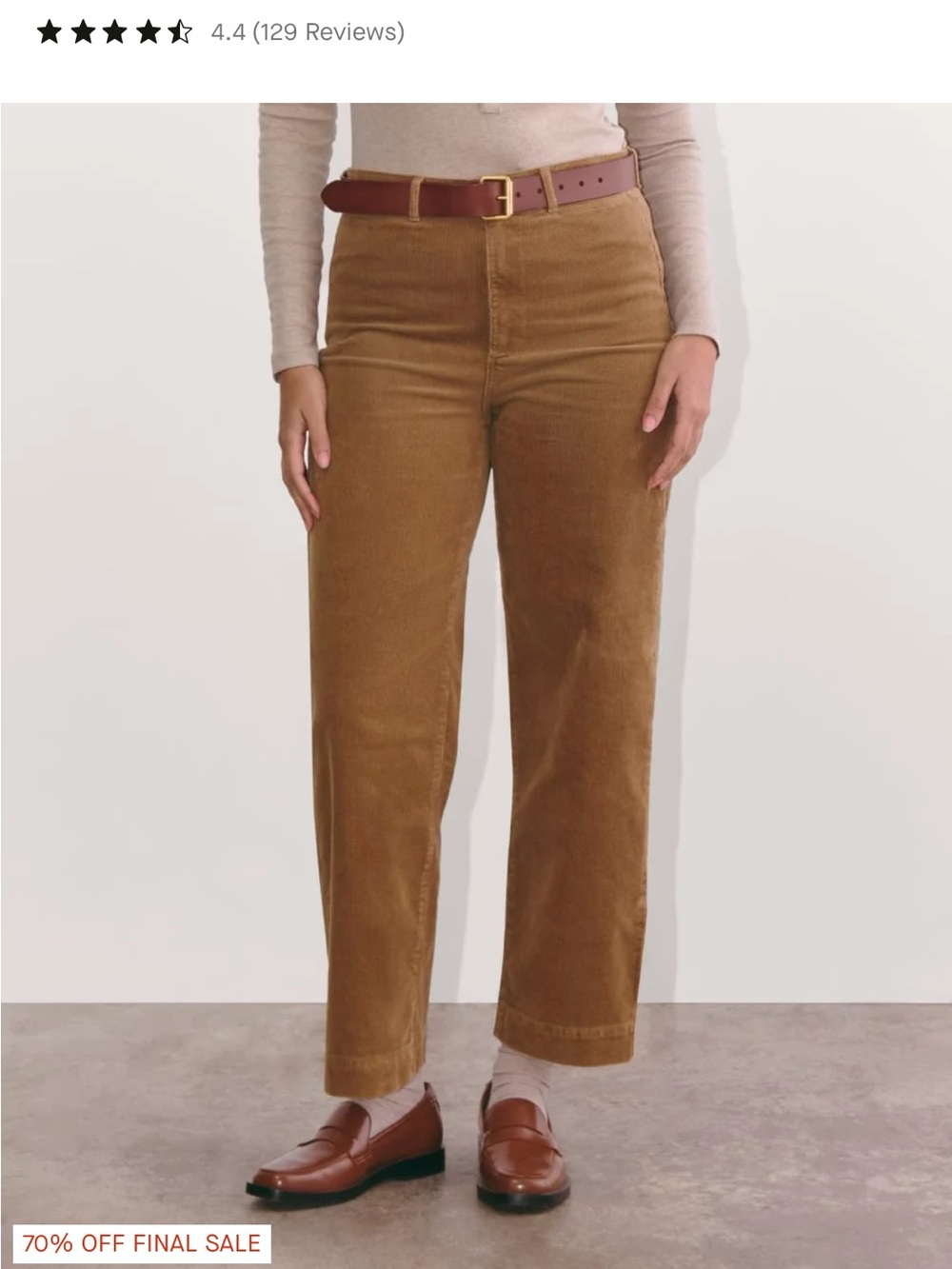 EVERLANE corduroy sailor pants